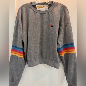 Aviator Nation Gray 5-Stripe Sweatshirt
